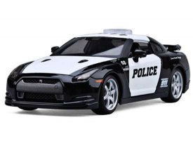 Black 1:24 Scale Maisto Police Diecast Nissan GT-R Model