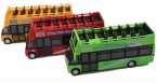 Red / Green / Yellow Kids Die-Cast Double Decker Tour Bus Toy