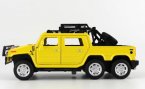 Black / Yellow / Red / Green Diecast Hummer H2 Pickup Truck Toy