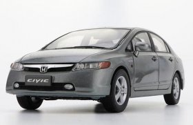 Silver 1:18 Scale Diecast Honda CIVIC Model