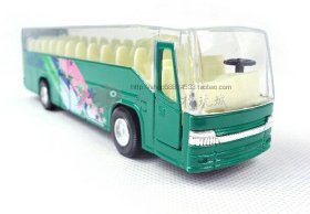 Pull-back Function Blue Kids Airport Shuttle Tour Bus Toy