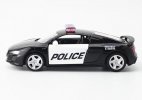 Kids Black 1:36 Scale Police Diecast Audi R8 Coupe Car Toy