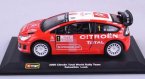 1:32 Scale Red Bburago NO.1 Diecast 2008 Citroen C4 WRC Model