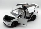 1:18 Scale White / Gray Diecast Tesla X P100D Car Model