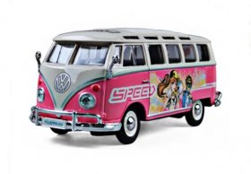 1:24 Scale White-Pink MaiSto VW Bus Model