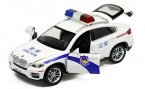 White 1:26 Scale Police Theme Diecast BMW X6 Model