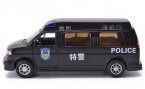 Kids Black 1:32 Scale Pull-Back Function Police Diecast GMC Toy