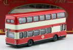 Red-White 1:76 Scale ABC Diecast London Double decker Bus Model