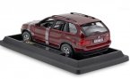 Wine Red 1:24 Scale Bburago Diecast BMW X5 SUV Model