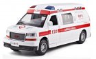 Kids 1:32 Scale White Diecast GMC Ambulance Toy