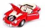 Red / Blue 1:18 Diecast 1961 Porsche 356B Cabriolet Model