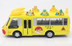 Kids Yellow Pull-Back Function Lovely Pikachu Diecast School Bus