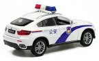 White 1:26 Scale Police Theme Diecast BMW X6 Model