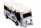 Mini Scale ABS Alterable Yellow To White Kids City Bus Toy