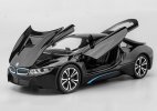 1:22 Scale Kids Black / White Diecast BMW I8 Toy