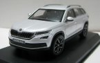 1:43 Scale Red / White / Silver Diecast Skoda Kodiaq Model