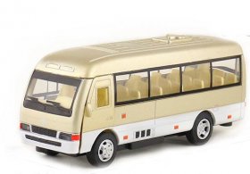 Kids Champagne / Creamy Diecast Toyota Coaster Coach Bus Toy