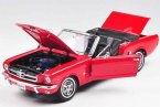 Red /Black 1:18 Scale Welly Diecast 1964 1/2 Ford Mustang Model