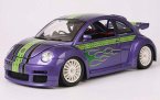 Purple / Orange Bburago 1:18 Diecast VW New Beetle Model