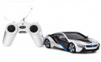 Kids 1:24 Scale White / Silver Full Functions R/C BMW I8 Toy