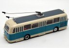 Blue-White 1:64 Scale Diecast Skoda 8TR Trolley Bus Model