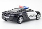 Black 1:36 Scale Police Diecast McLaren 650S Car Toy