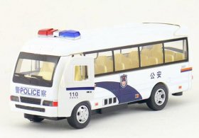 Kids Police White Diecast Coach Bus Toy