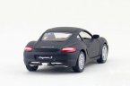 Matte Black 1:34 Scale Diecast Porsche Cayman S Car Toy