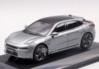 1:43 Scale Blue / Gray / White Diecast Zeekr 001 Model