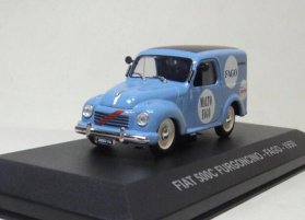 Blue 1:43 IXO Diecast Fiat 500C Furgoncino Fago 1950 Model