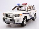 White 1:18 Scale Police Diecast 2012 Toyota Land Cruiser Model