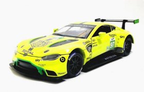 Yellow NO.97 Kids Diecast Aston Martin Vantage GTE Le Mans Toy