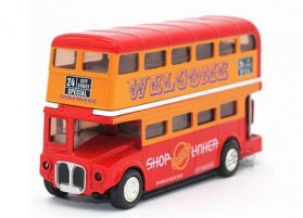 1:50 Scale Kids Red London Double-decker Bus Toy