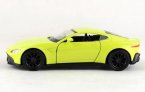White / Green Kids 1:36 Scale Diecast Aston Matin Vantage Toy
