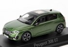 1:43 Scale Green NOREV Diecast 2021 Peugeot 308 GT Model