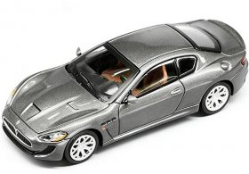 Gray 1:64 Scale Diecast Maserati GranTurismo Model
