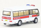 Kids Hong Kong Police White Diecast Coach Bus Toy