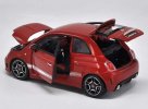 Red / Black 1:18 Scale Bburago Diecast Fiat Abarth 500 Model