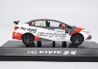 1:43 White NO.9 Diecast Honda CIVIC Racing Car Model