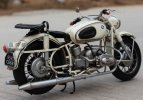 Handmade White Medium Scale Vintage Tinplate 1967 BMW R60-2