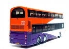 Purple-Orange Tiny Diecast Volvo B9TL Double Decker Bus Model