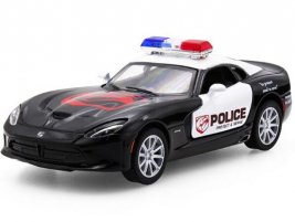 1:36 Scale Kids Black Police Diecast Dodge Viper SRT Toy