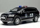 Black 1:64 Scale Police Diecast 2008 Audi Q7 FSI Quattro Model