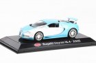 1:43 Scale Blue-White Diecast 2005 Bugatti Veyron 16.4 Model