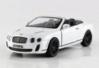 White / Blue 1:38 Diecast Bentley Continental Supersports Toy