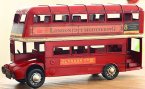 Large Scale Tinplate NO.8 Red London Double Decker Bus Model