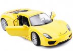 White / Black /Yellow 1:24 Scale Welly Diecast Porsche 918 Model