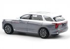 White-Gray 1:64 Scale Diecast Hongqi E-HS9 SUV Model