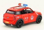 Red 1:32 Scale Fire Engine Kids Diecast Mini Cooper Car Toy