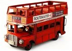Red 10 Inch NO.137 London Double Decker Sightseeing Bus Model